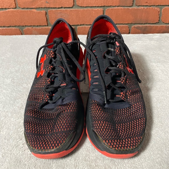 Under Armour Other - Under Armour Charged Pursuit 2 Men's Size 10 Black & Red Mesh Running Sneakers